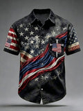 Men's Retro American 250th Anniversary Short-Sleeved Shirt