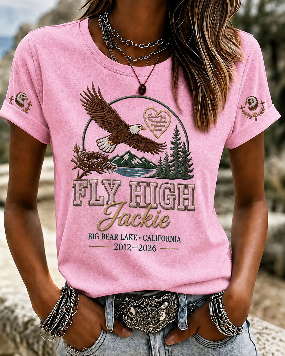 Women's Eagle Jackie Printed Casual T-shirt