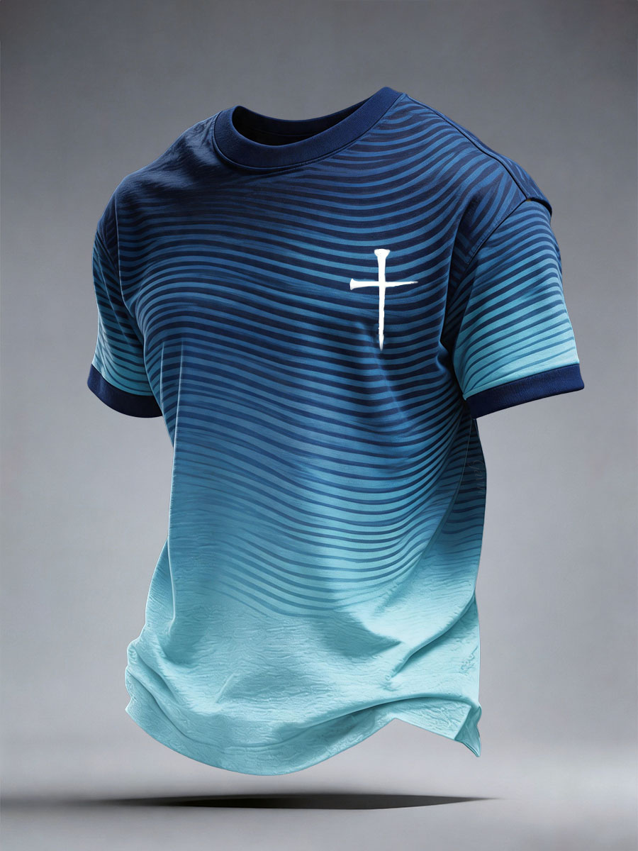 Men'S Faith Cross Print T-Shirt