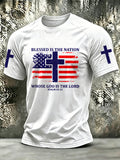 Men's 250th Anniversary Religious Belief Short Sleeve Patriotic T-shirt