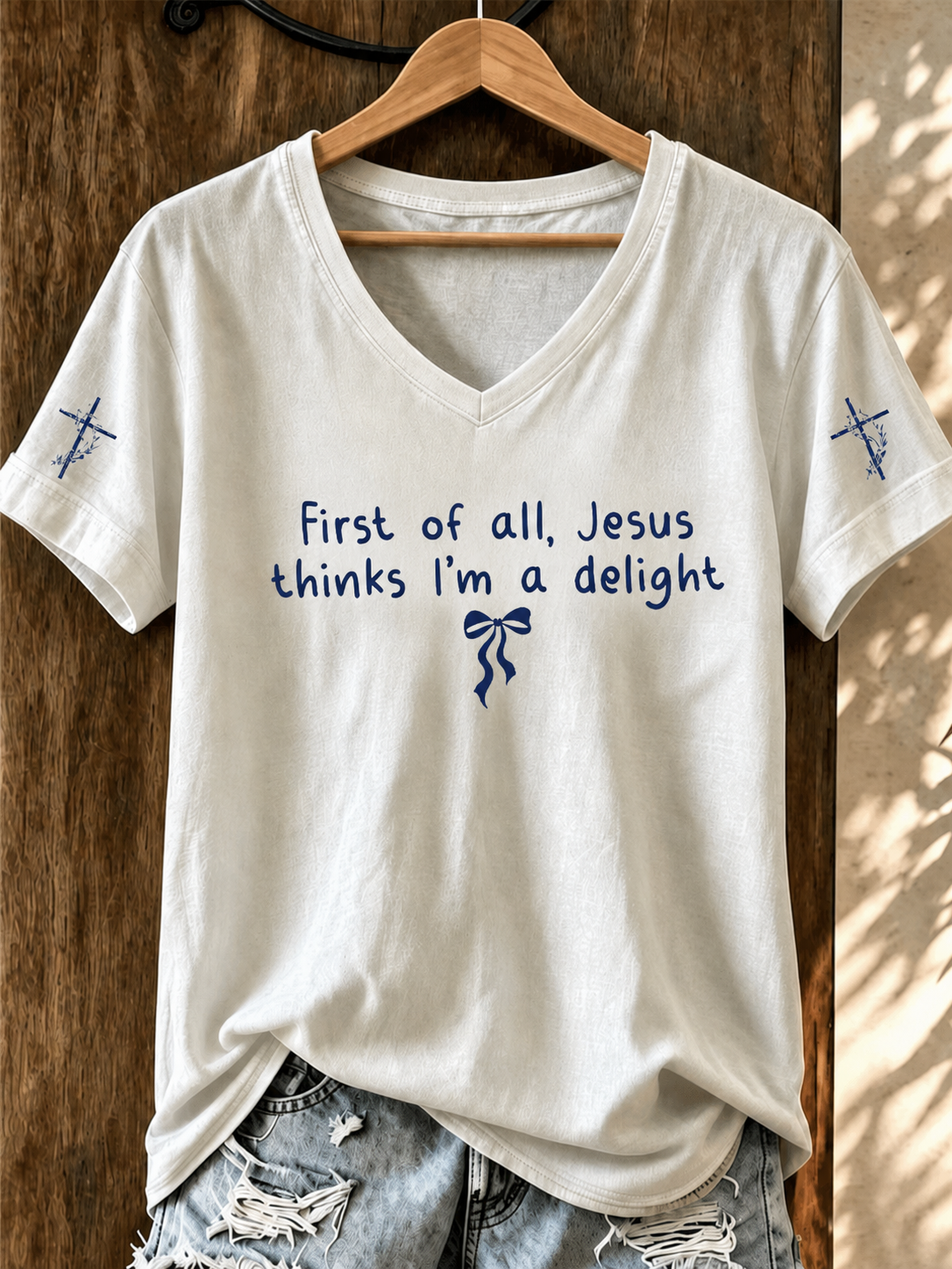 Women's Casual Jesus Faith Printed T-Shirt