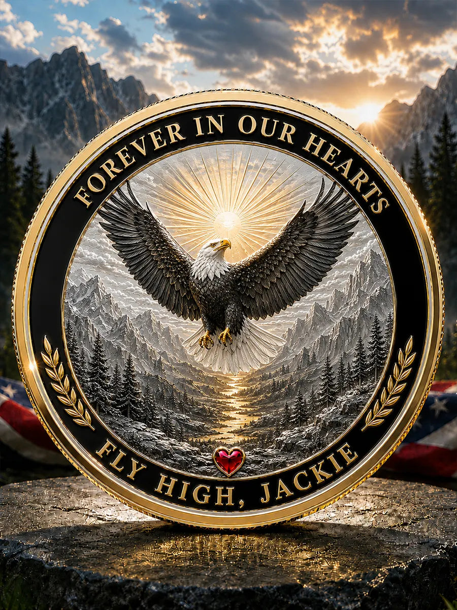 Jackie Bald Eagle Memorial Medallion – Forever Above Big Bear 2012–2026