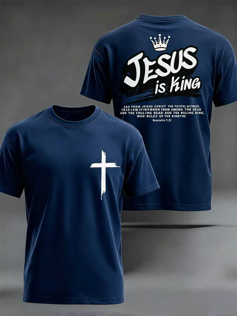 Men'S Faith Print Casual Top