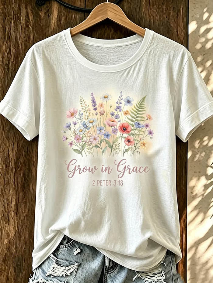 Women's Faith Print Top
