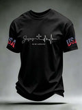 Men'S American Jesus Cross Printed T-Shirt