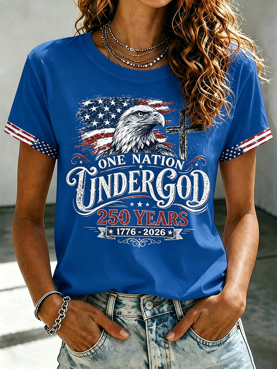250Th Anniversary Faith Commemorative Printed Casual T-Shirt In The United States