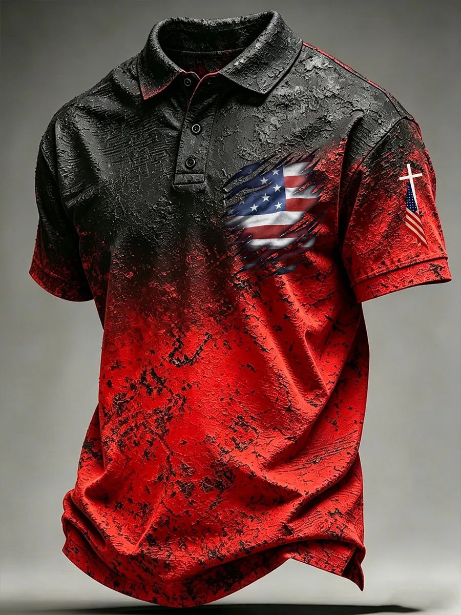 Men's Independence Day Flag Faith T-Shirts