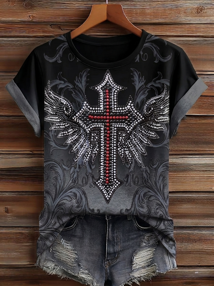 Women'S Casual Retro Faith T-Shirt