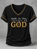 Women'S Faith Print Casual T-Shirt