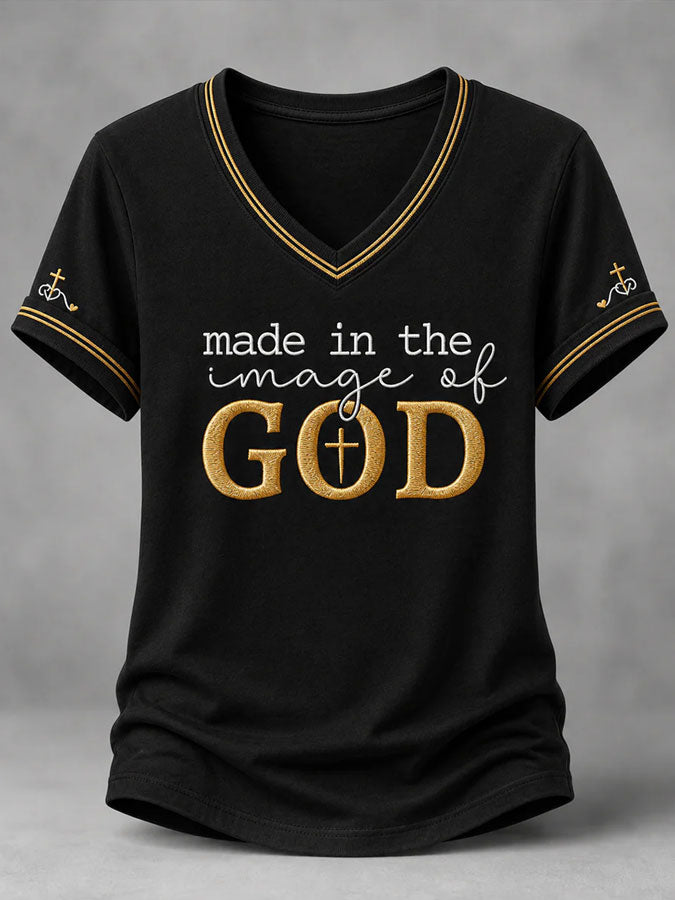 Women'S Faith Print Casual T-Shirt