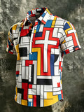 Men's Faith Cross Printed Casual Shirt