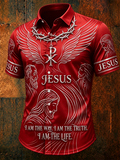 Men's Faith Cross Printed Casual Shirt