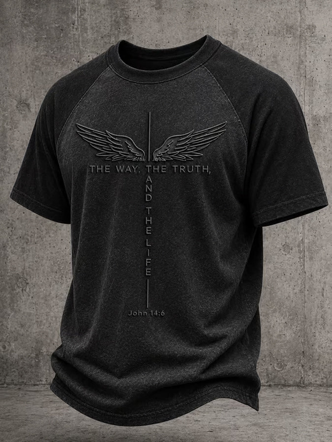 Men'S Retro Faith Printed T-Shirt