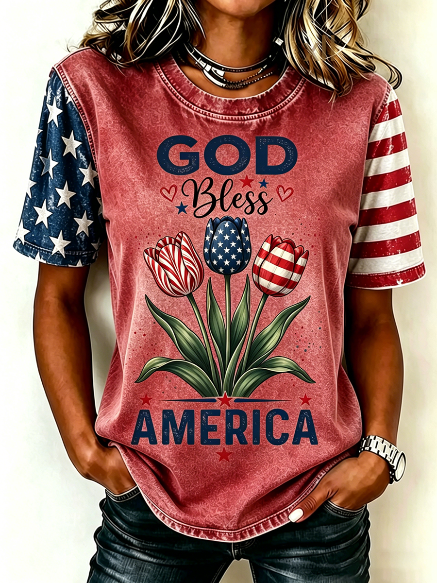 American Women's 250th Anniversary Faith Printed Top