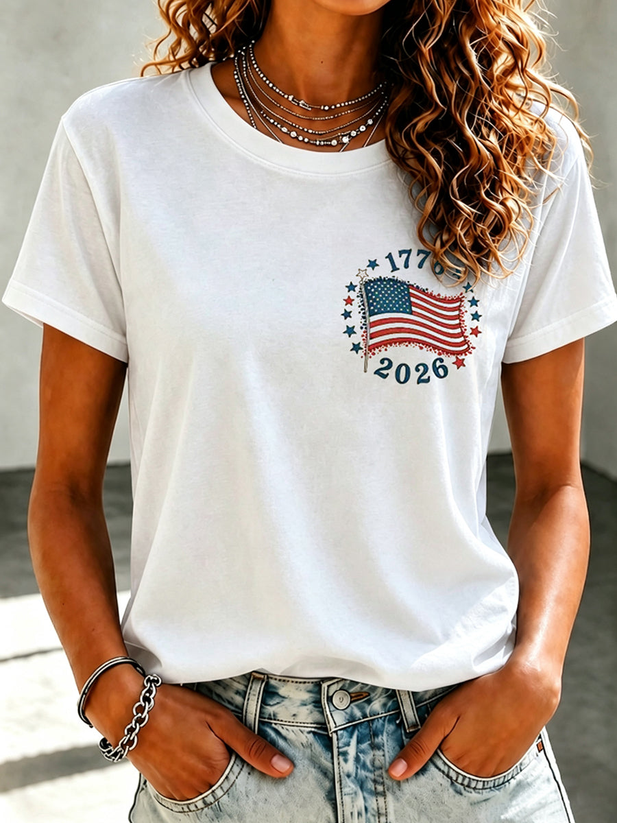 American Faith Jesus Memorial Printed Casual T-Shirt
