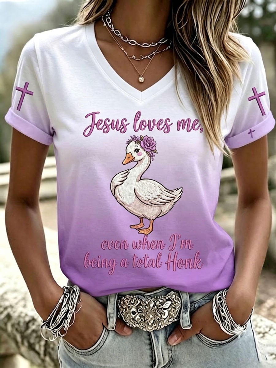 Women's American Faith Theme Printed T-shirt