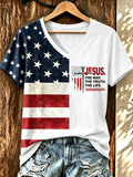 Women'S Faith Animal Casual Printed Short Sleeved T-Shirt