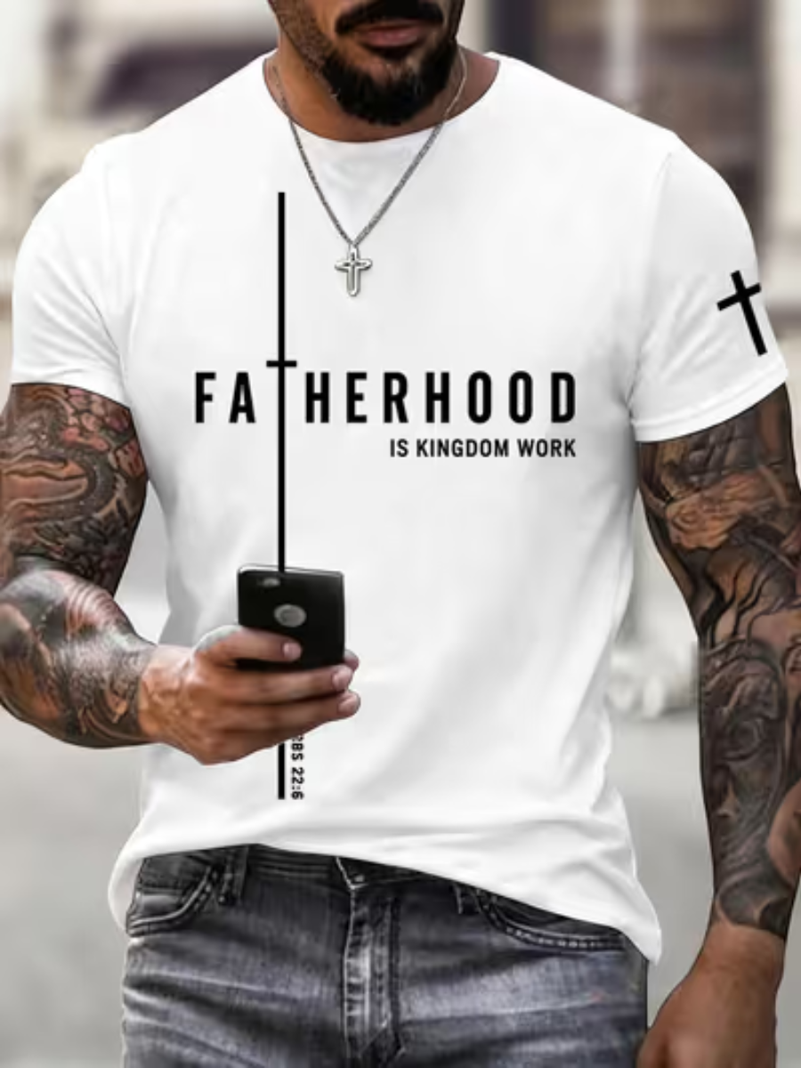Men'S Retro Independence Day Eagle Pattern Washed Print Art T-Shirt