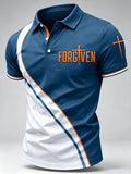 Men'S Casual Faith Printed Short Sleeved Polo Shirt