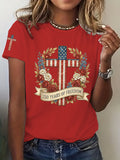 Women's America 250 Christian Cross T-shirt