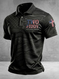 Men's Retro Two Fiddy Print Polo Shirt