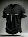 Men'S Faith Waffle Knit Henley Shirt