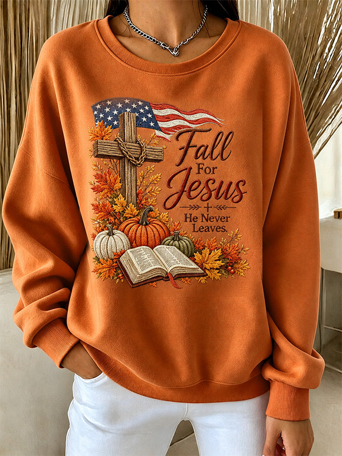 Ladies' Autumn Belief Pumpkin Sweatshirt