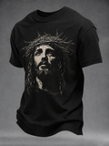 Men'S Jesus Pattern Printed T-Shirt