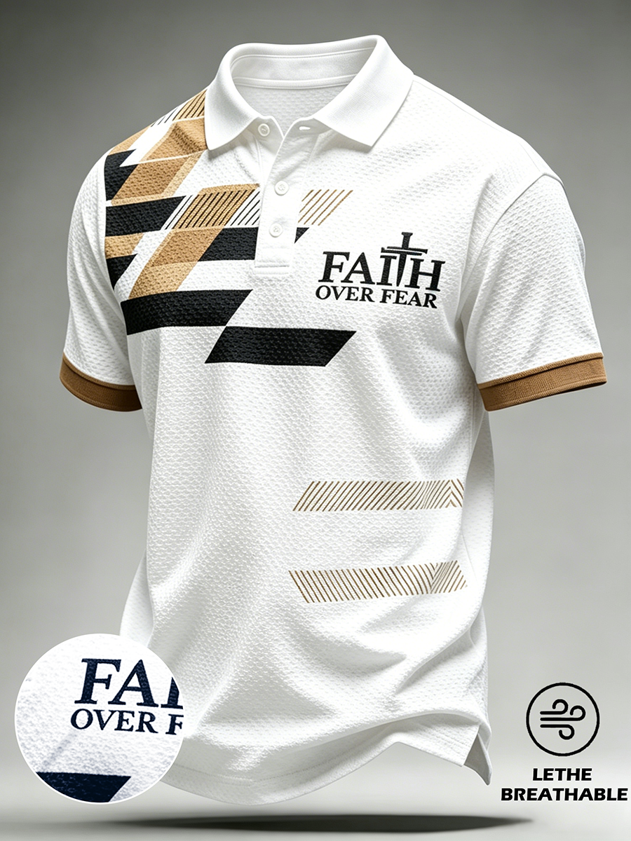 Faith Cross Breathable Hole Fabric Business Polo Shirt