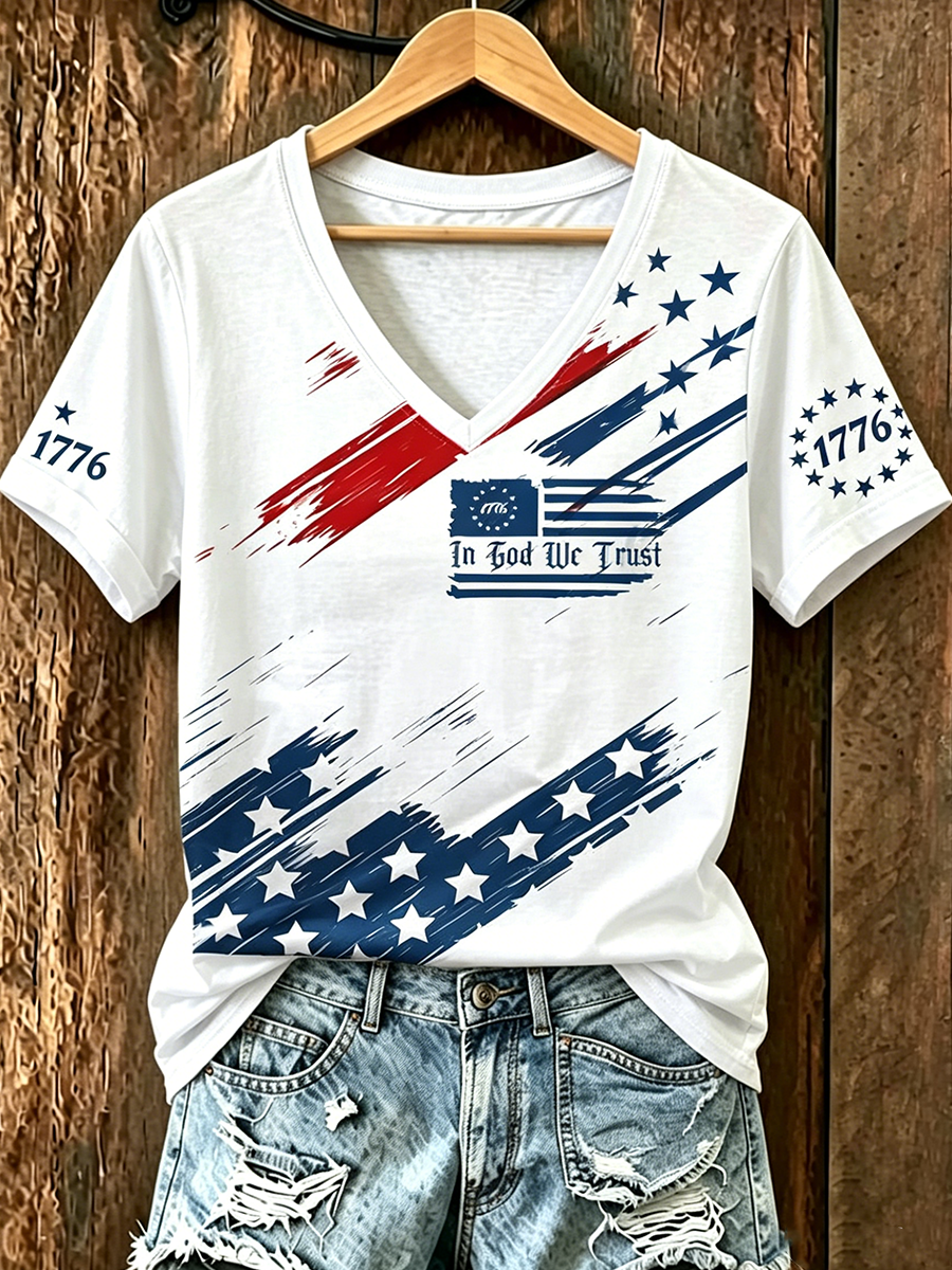 Women'S Faith Animal Casual Printed Short Sleeved T-Shirt