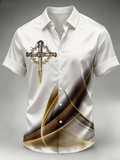 Men's Faith Cross Printed Casual Shirt