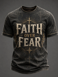 Men's Fear Faith Printed T-shirt