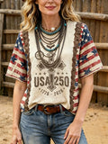 Ladies' 250Th Anniversary Faith Western Style Short Sleeved T-Shirt