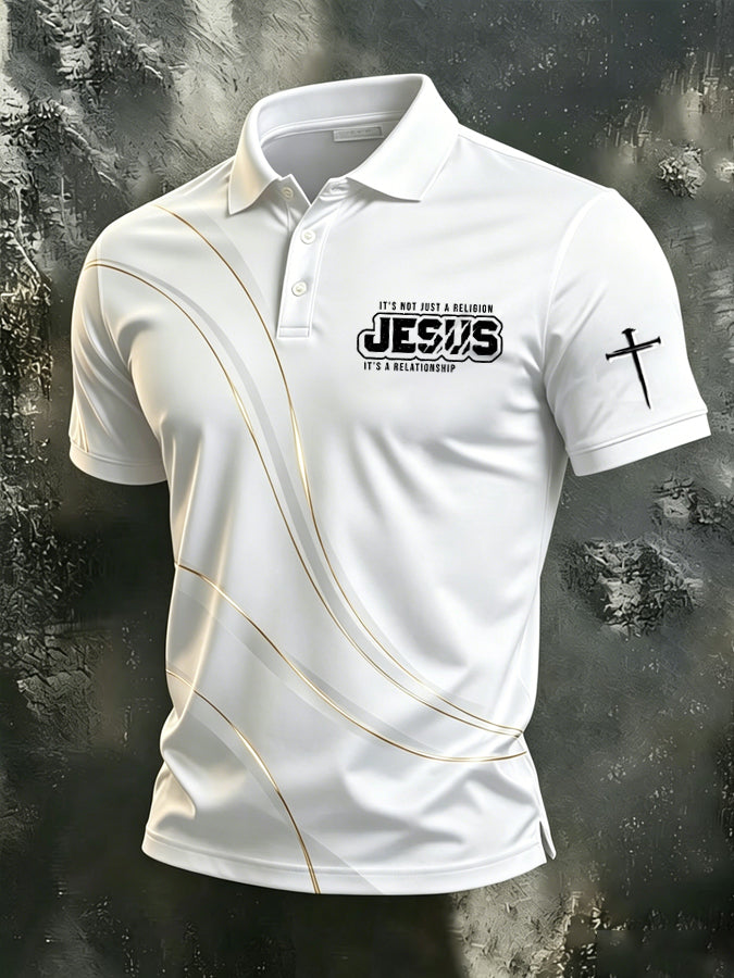 Men's Faith Casual Short-Sleeve Polo Shirt
