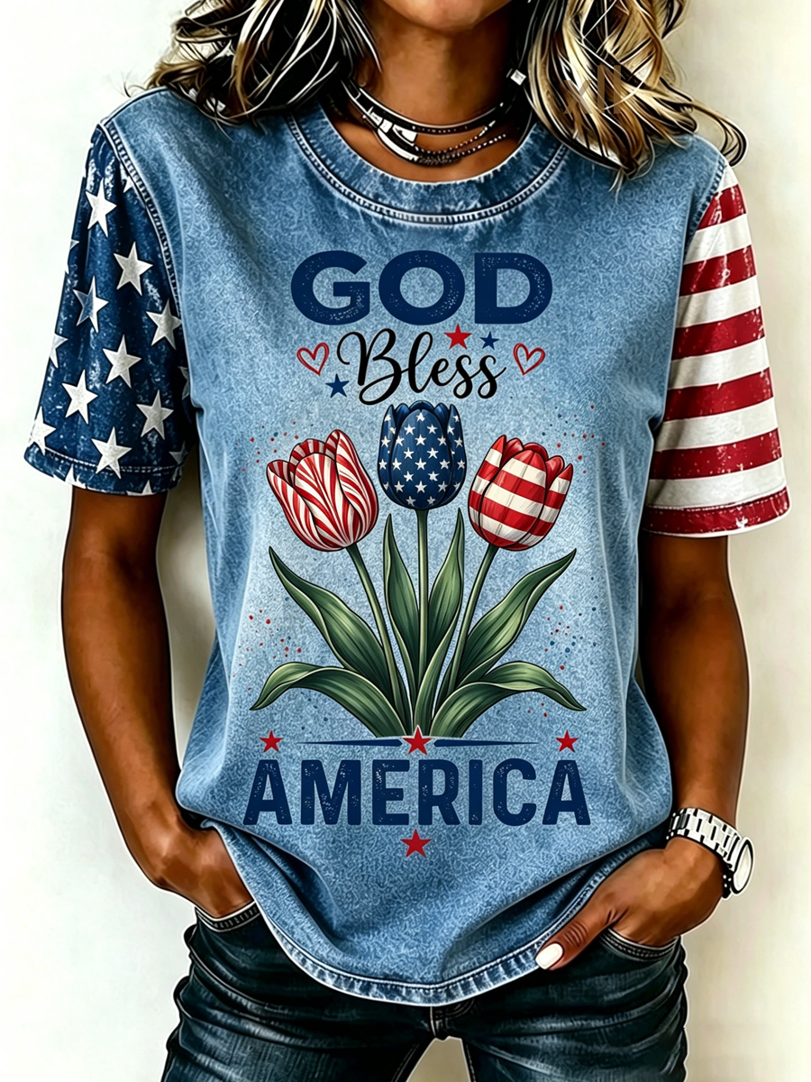 American Women's 250th Anniversary Faith Printed Top