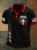 Men's Retro 250th Anniversary American Short-Sleeve Polo Shirt