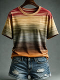 Women'S Contrasting Printed Casual Printed T-Shirt