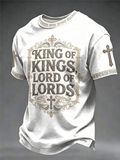 Men's Jesus Religious Beliefs Printed Short Sleeve T-shirt
