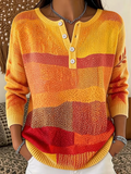Women's Autumn Pumpkin Henry Collar Sweatshirt