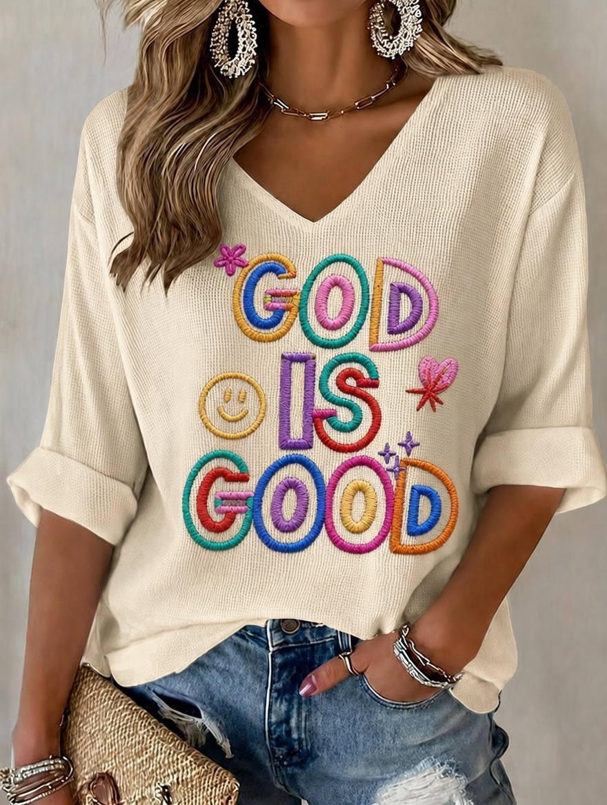 Women'S Casual Faith Printed Top