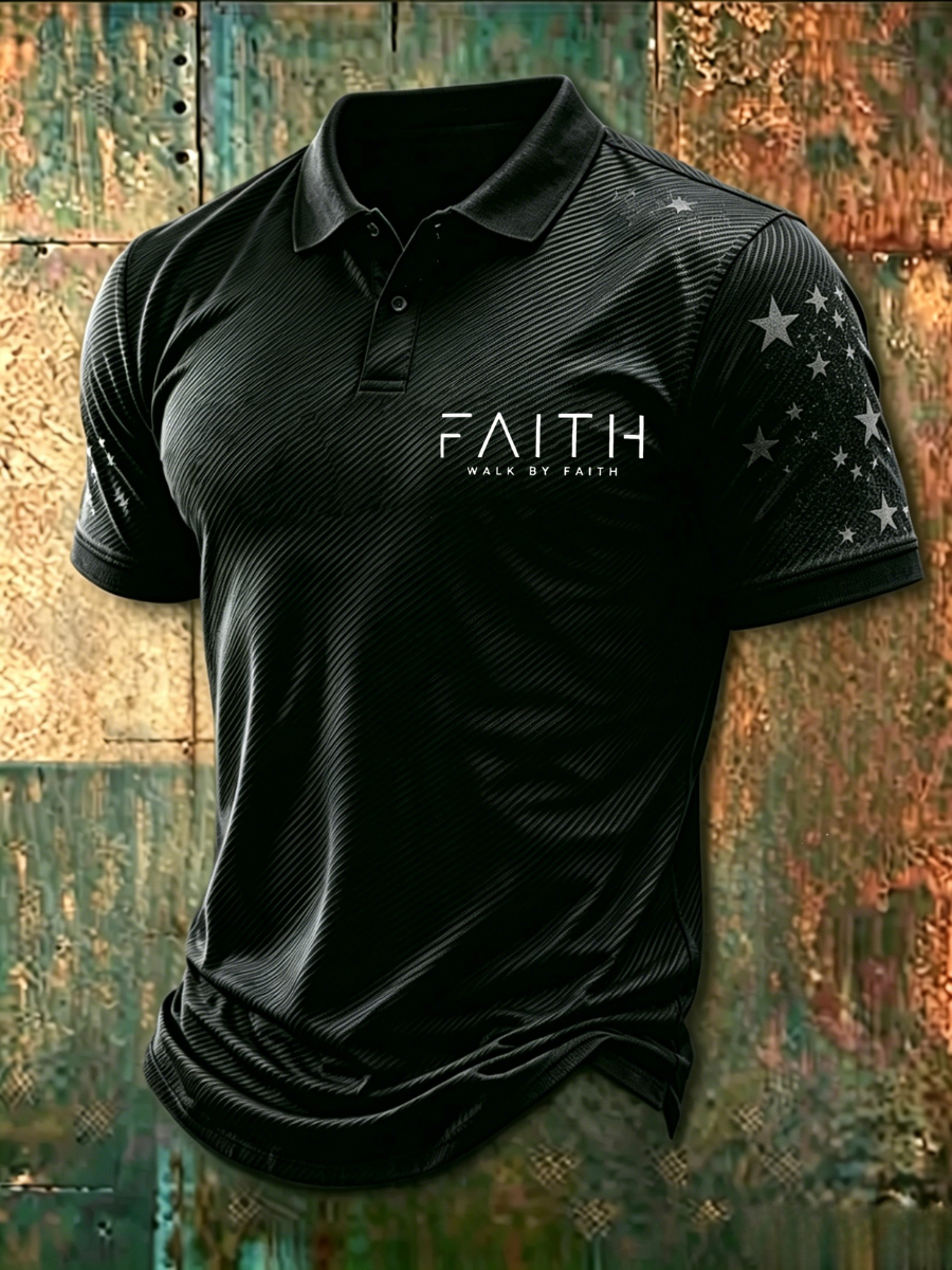Men'S Christian Cross Floral Print T-Shirt