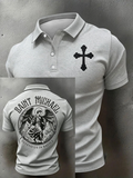 Men's Faith Printed Short Sleeved Lapel Shirt