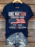 250Th Anniversary Faith Commemorative Printed Round Neck Top In The United States
