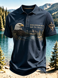 Men'S Jackie & Shadow Print Casual Polo Shirt