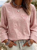 Women'S Casual Floral Faith Print Cotton Linen Top