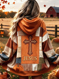 Women'S Jesus Print Hoodie