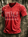 Men's 250th Anniversary Print V-Neck T-Shirt