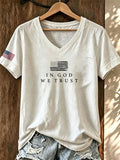 Women'S IN GOD WETRUST Printed Casual T-Shirt