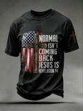 Religious Belief Cross Casual Printed Round Neck T-Shirt