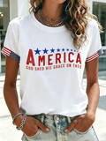 God In America Bestows His Grace Upon You With A Letter T-Shirt